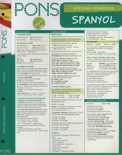 Pedro Molina Campana - Bettina Sander - PONS Nyelvtan k�nnyed�n - Spanyol -�j