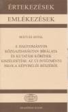 M�ty�s Antal - �rtekez�sek - Eml�kez�sek