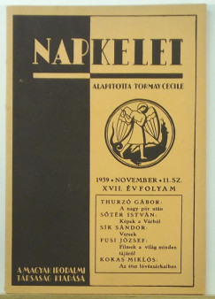 Kllay Mikls   (Szerk.) - Napkelet 1939. november - 11. sz. XVII. vfolyam