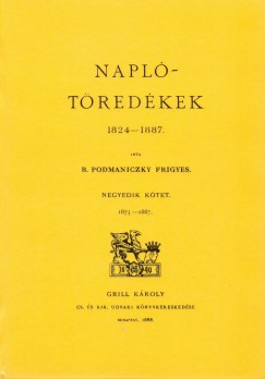 Podmaniczky Frigyes - Napltredkek 1824-1886. IV. 1875-1887