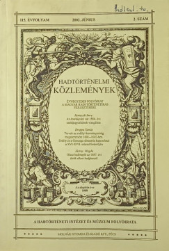 Hadt�rt�nelmi k�zlem�nyek 1. sz�m