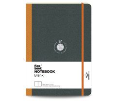 Flexbook Flex Global sima lap� jegyzetf�zet � narancss�rga, 17 � 24 cm, gumip�nttal