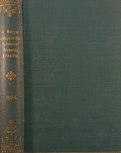 A Magyar Gyógyszerésztudományi Társaság értesítője 1934.
