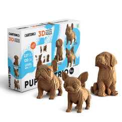 Kiskutya tri� 3D festhet� karton puzzle (Cartonic)