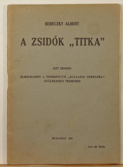 Bereczky Albert - A zsid�k "titka"
