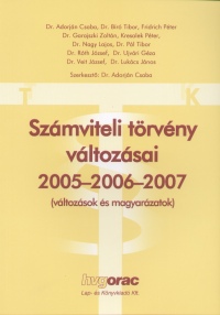 Adorjn Csaba - Szmviteli trvny vltozsai 2005-2006-2007