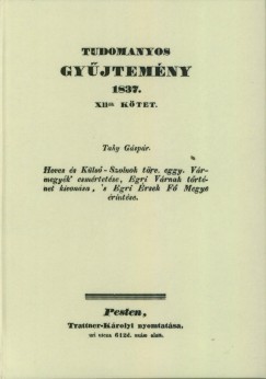 Tahy Gspr - Tudomnyos gyjtemny 1837. XII.