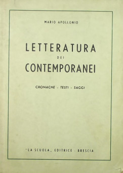 Mario Apollonio - Letteratura dei Contemporanei