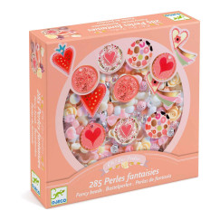 Szívek, ékszerkészítő készlet (DJECO, Oh! Les Perles, pink)