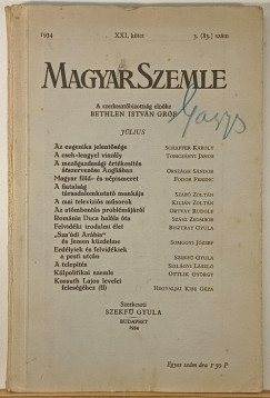 Bethlen Istv�n   (Szerk.) - Szekf� Gyula   (Szerk.) - Magyar Szemle 1934. XXI. k�tet 3. (83.) sz�m j�lius