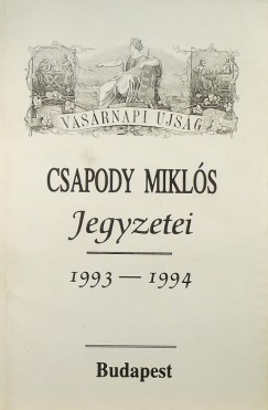 Csapody Mikls - Csapody Mikls jegyzetei
