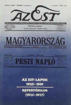 Pesti Ern   (Szerk.) - Az Est-lapok (1920-1939)