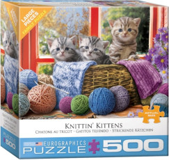Kötögető Kiscicák, 500 db-os puzzle (EUROGRAPHICS,6500-5500)