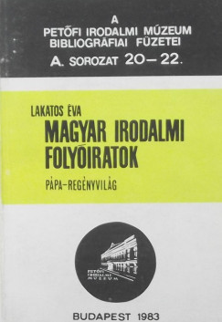 Lakatos va - Magyar irodalmi folyiratok