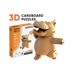 Víziló 3D festhető karton puzzle (Cartonic)
