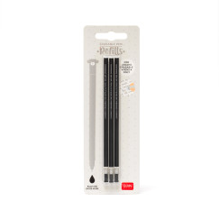 Fekete zselés tollbetét, radírozható tollhoz (LEGAMI - STATIONERY, 3 db/szett)