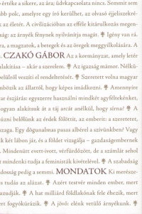 Czak Gbor - Mondatok