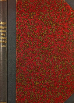 Dr. Lipták Pál (Szerk.) - A Magyar Gyógyszerésztudományi Társaság értesítője 1925
