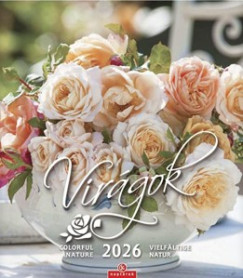 Virágok falinaptár - 30x34 cm - 2026