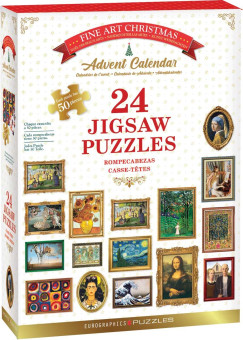 Mesterm�vek kar�csonyi adventi napt�r, 24 x 50 db mini puzzle (EUROGRAPHICS, 8924-6042)