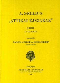Gellius Aulus - Attikai jszakk II.