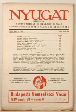 Babits Mihály   (Szerk.) - Gellért Oszkár   (Szerk.) - Nyugat XXXII. évf. 3. szám