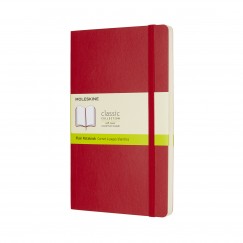 Moleskine notesz QP618F2 puha skarlt piros "L" sima