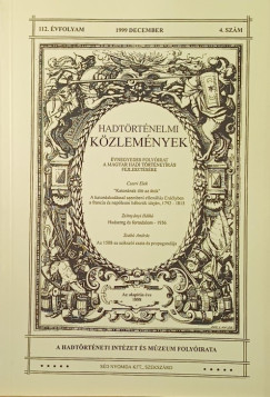 Hadtrtnelmi Kzlemnyek 112. vfolyam 4. szm