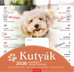 Kutyk - mgneses terveznaptr - 22x22 cm - 2026