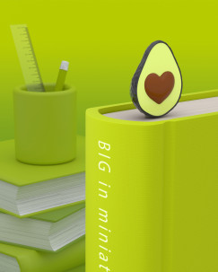 Avokádó, zöld - Fém könyvjelző