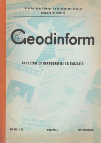 Lukács Tibor (Dr.) - Vörös Imre - Geodinform 1977. Augusztus