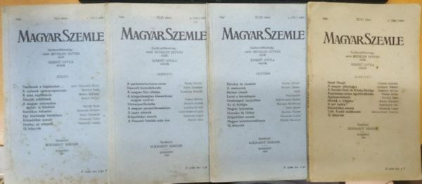 Eckhardt S�ndor  (szerk.) - 4 db Magyar szemle, sz�rv�nysz�mok
