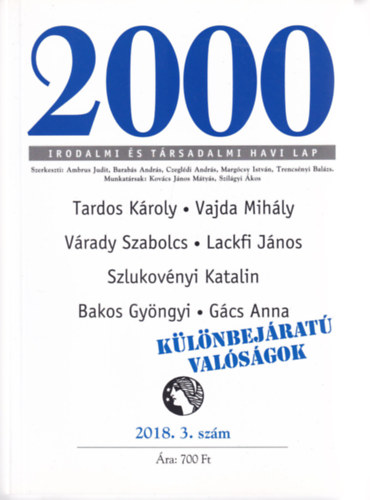 2000 Irodalmi �s T�rsadalmi Havi Lap - 2018. 3. sz�m