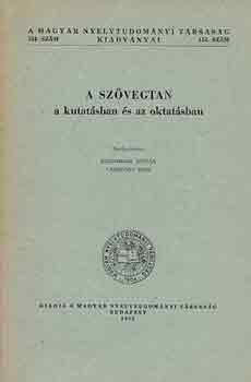 Szathmri-Vrkonyi - A szvegtan a kutatsban s az oktatsban