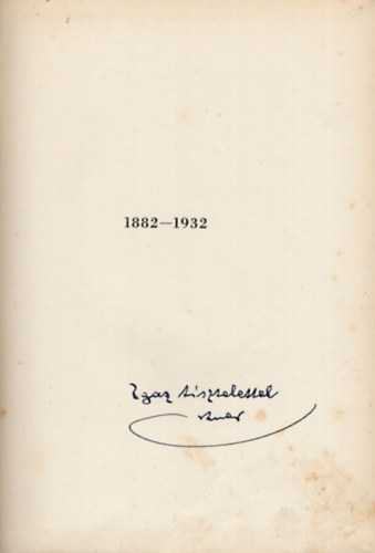 Kner Izidor - F�l�vsz�zad mesgy�j�n 1882-1932- dedik�lt