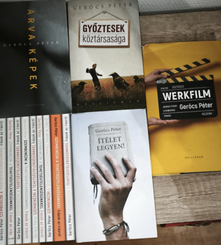 Ger�cs P�ter - 5db Ger�cs P�ter k�nyv - Szemben�zni a tehets�gtelens�g�nkkel, �t�let legyen!, Gy�ztesek k�zt�rsas�ga, �rvak�pek, Werkfilm
