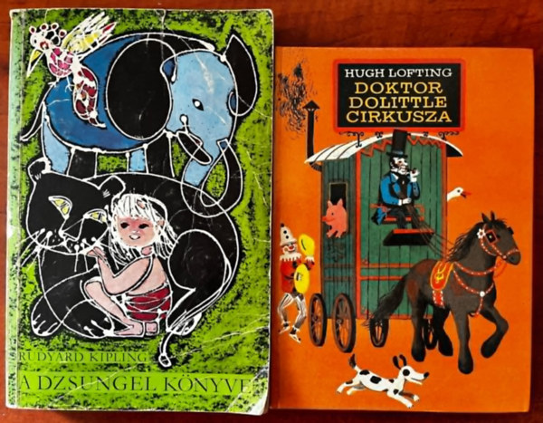 Hugh Lofting, Rudyard Kipling - A dzsungel knyve + Doktor Dolittle cirkusza (2 ktet)