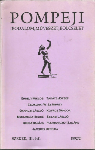 Pompeji irodalom, m�v�szet, b�lcselet 1992/2