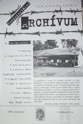 Rendszerváltó Archívum - 2002. szeptember-I. évfolyam 1. sz.