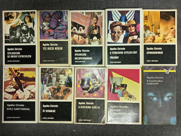 Agatha Christie - (10db) Agatha Christie knyvcsomag: Gyilkossg az Orient expresszen / Tz kicsi nger / Gyilkossg mezopotmiban / A stlesi eset - fggny / Cipruskopors / Nylt krtykkal / t kismalac / A bertram szll / Macska a galambok kz