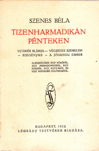 Tizenharmadikán pénteken ( 1. kiadás )