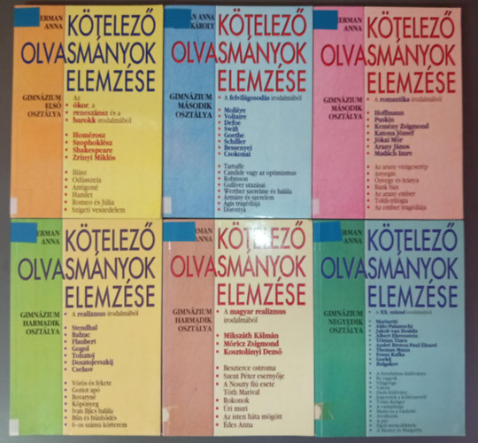 Herman Anna - Ktelez olvasmnyok elemzse 1-6. (Gimnzium els, msodik, harmadik s negyedik osztlya szmra.)