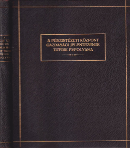 Wirtschafts-bericht der Geldinstituts-Zentrale Budapest (A Pénzintézeti Központ gazdasági jelentésének tizedik évfolyama) 1934.