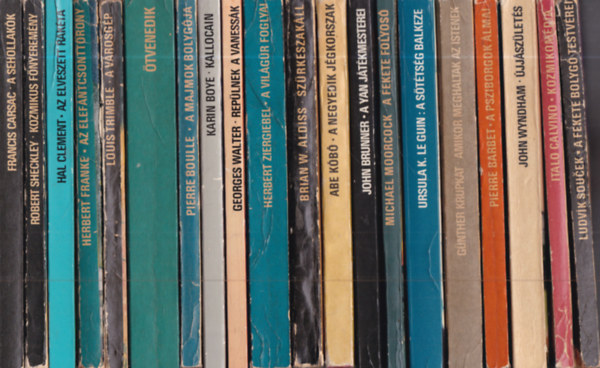 20 db. Kozmosz Fantasztikus Könyvek (A sehollakók + Kozmikus főnyeremény + Az elveszett rakéta + Az elefántcsonttorony ...)