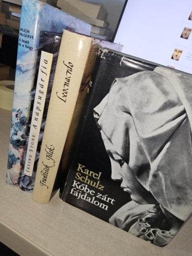 Hugh McLeave, Irving Stone, Karel Schulz Frantisek Jilek - 4db mvsz letrajz, KNYVMENT AJNLAT: Leonardo+ A fest s a hegy (Czanne lete)+ A napsugr fia - Van Gogh lete+ Kbe zrt fjdalom (Michelangelo Buonarroti letregnye)