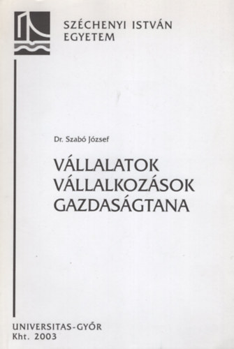 Vllalatok, vllalkozsok gazdasgtana