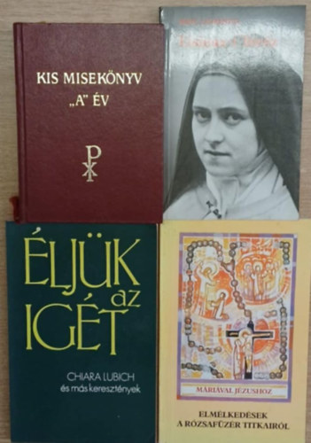 René Laurentin - 4 db vallásos kötet: Kis misekönyv "A" év - Lisieux-i Teréz - Éljük az igét - Elmélkedések a rózsafüzér titkairól