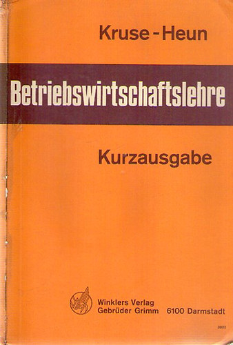 Kruse-Heun - Betriebswirtschaftslehre