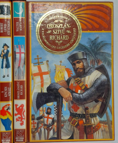 Walter Scott Robert Lewis Stevenson - 2 db. A világirodalom legszebb történetei (Oroszlánszívű Richárd + A kincses sziget)