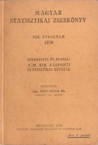 Dr. Mike Gyula - Magyar statisztikai zsebknyv 1939